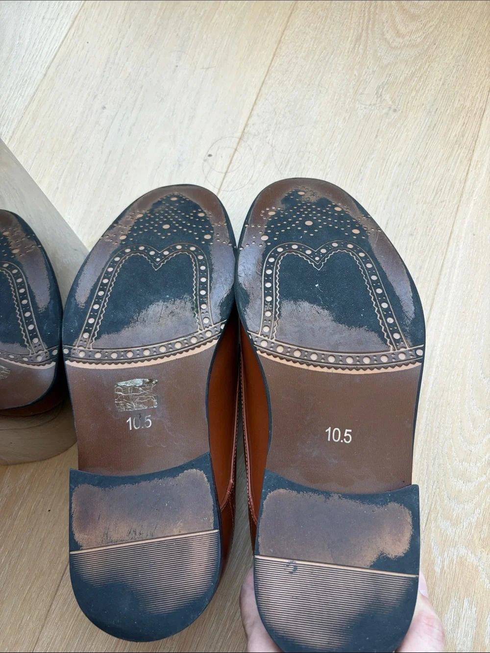 Men's Tan Leather Derby Shoes